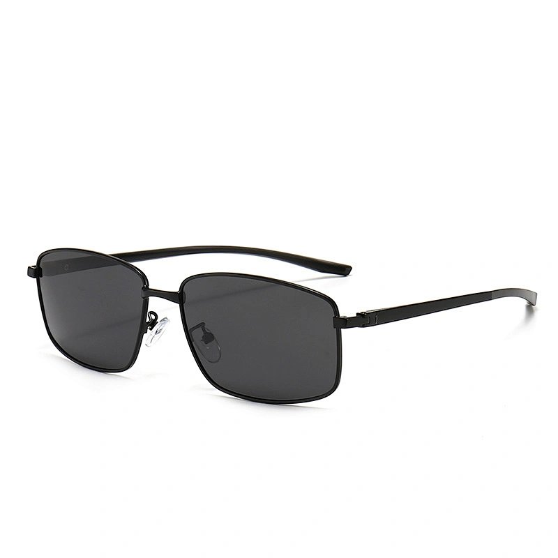 Cool Sunglasses for Unisex Metal Frame Polarized Lenses Rectangle Sunglasses