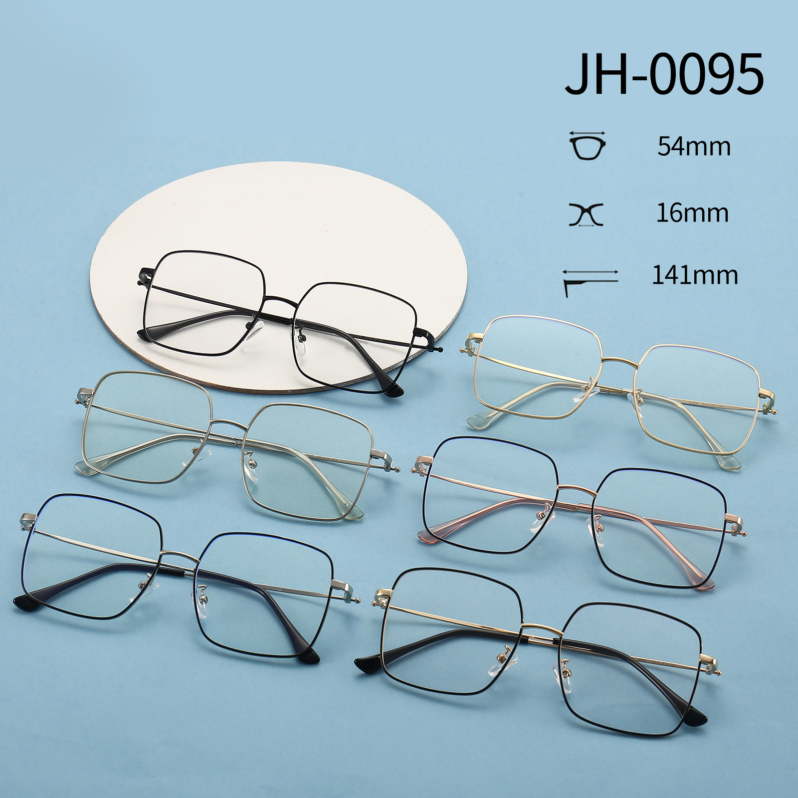 black square eyeglasses