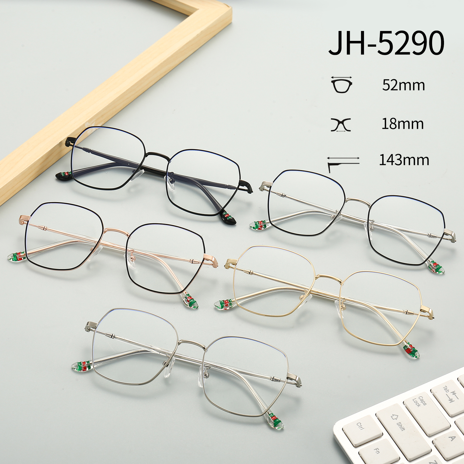 oversized metal frame glasses