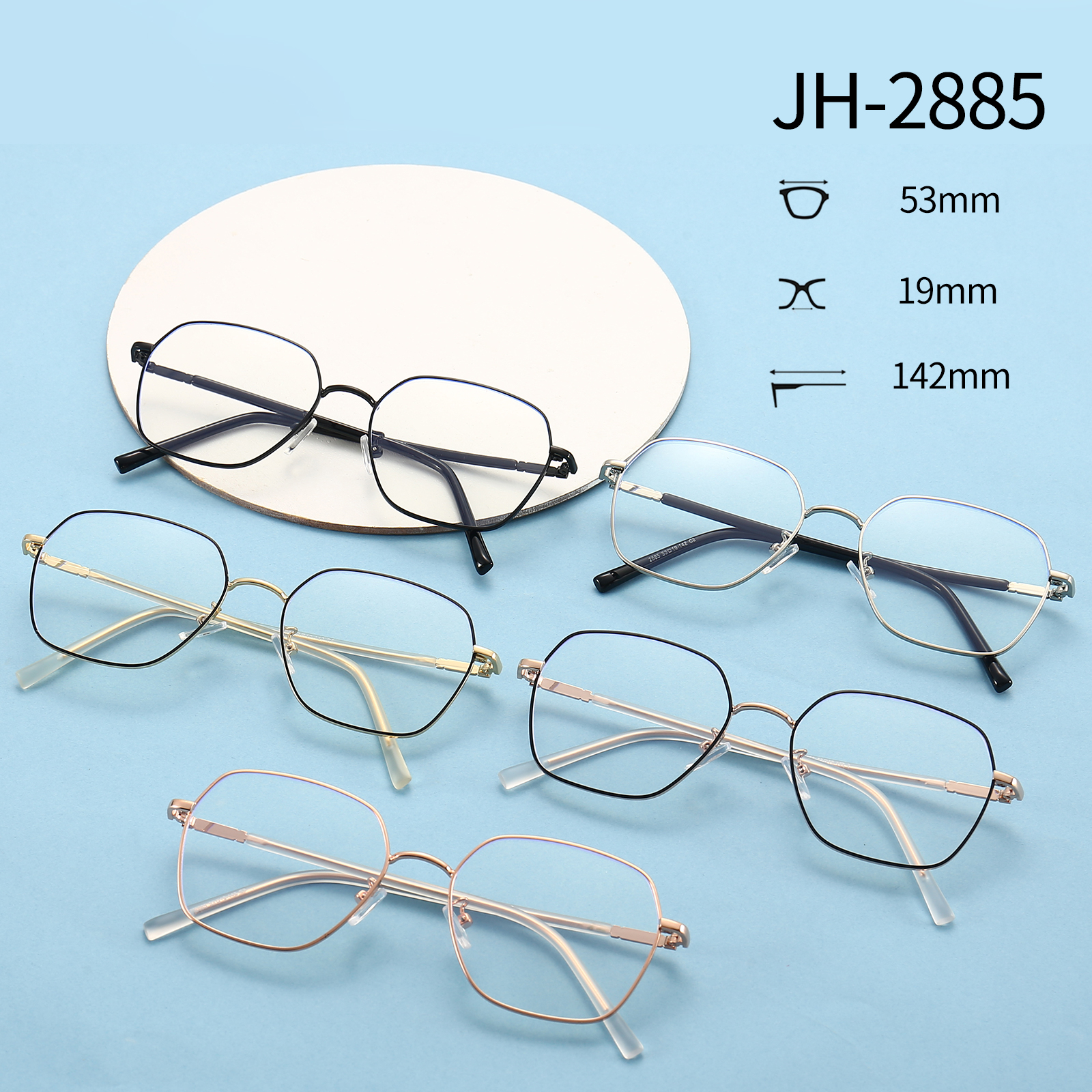 retro square frame glasses