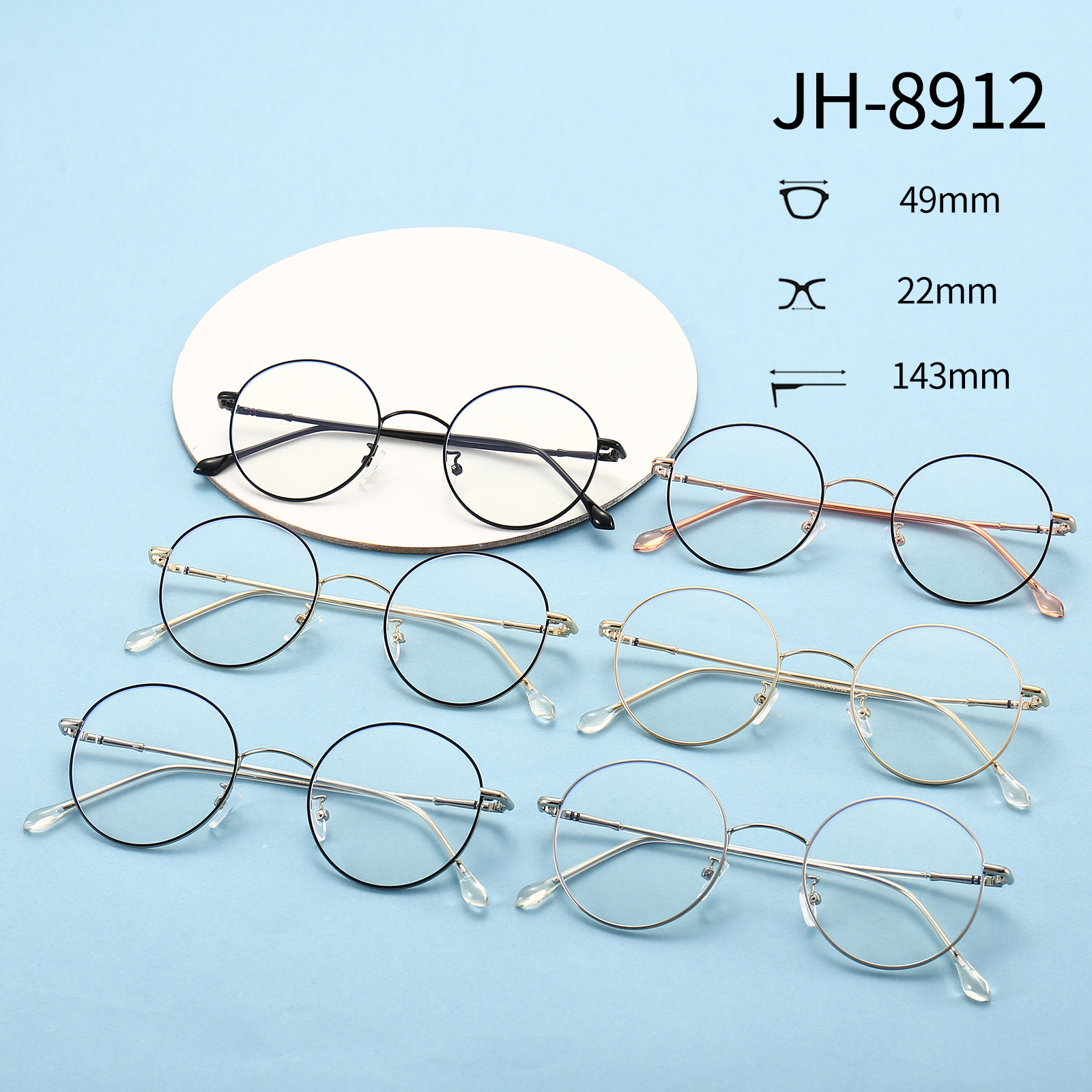 oversized round gold glasses