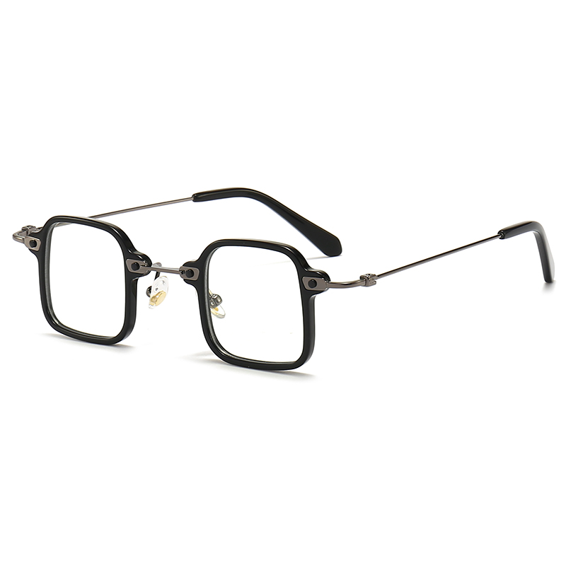 black full rim square eyeglasses