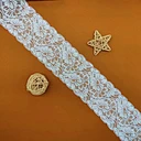 Trimming Crochet Polyester Cotton stretch lace Trim for Garments Color Custom Knitted Mesh Technics Fabric Feature Eco Water