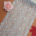 Factory Price 20.5CM Fashion Flower Knitted Nylon Cotton stretch lace Fabric For Dress