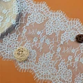 E1468 3 meters per piece eyelash lace trim white & Black color ready goods flower Lace Trim  lace fabric for lingeries underwear