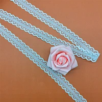 Non stretch lace trim white color dyeing colors organza lace fabric double wave trim underwear bra apparel  accessories