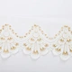 Manufacturers Supply Hollowed-out Milk Silk Lace Trim Water-solubl 18CM set yarn gold thread embroidery lace trim