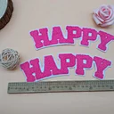Heat Press Custom Letter Motifs Embroidery Patch Iron on Patch Applique for Clothing Bags Clothes Velvet Laser