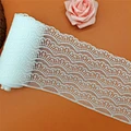 Non elastic lace trim white color dyeing organza lace fabric underwear bra apparel  accessories just a trim