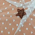 Thin mesh dots lace fabric soft good quality African fabric white colorful lace elastic stretch fabric for lingerie