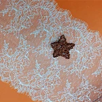 Classic eyelash lace trim nylon lace fabric 23cm white color ready goods one piece selling