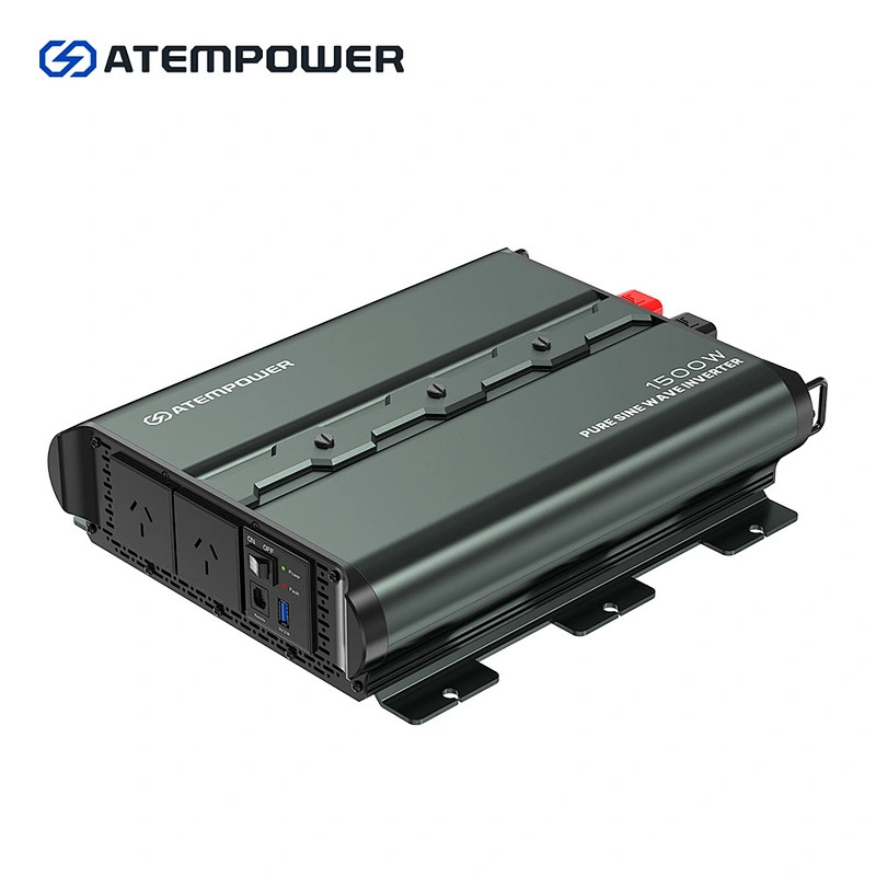 ATEM POWER 1500W 12V To 120V/230V DC to AC Car Caravan Camping Boat Pure Sine Wave Power Inverter