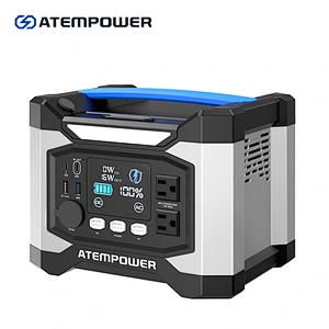 ATEM POWER 110V 220V 500W Outdoor Camping Battery Charger Portable Power Station