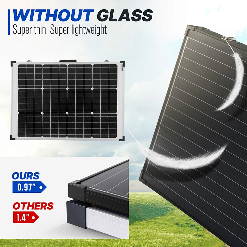 ATEM POWER 12V Mono RV Caravan Camping MPPT Lightweight 200W Folding Solar Panel Kit