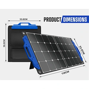 ATEM POWER 100W Sunpower Monocrystalline IP65 Camping Folding Portable Solar Panel