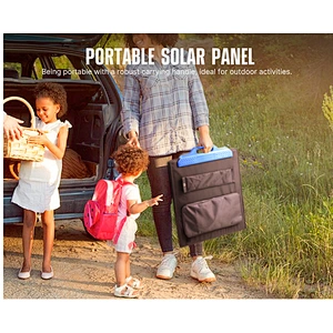 ATEM POWER Outdoor Camping Lightweight Etfe 100W Mono Portable Folding Solar Panel