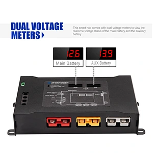 ATEM POWER Black DC to DC Dual Charger Smart Hub with Anderson Plug
