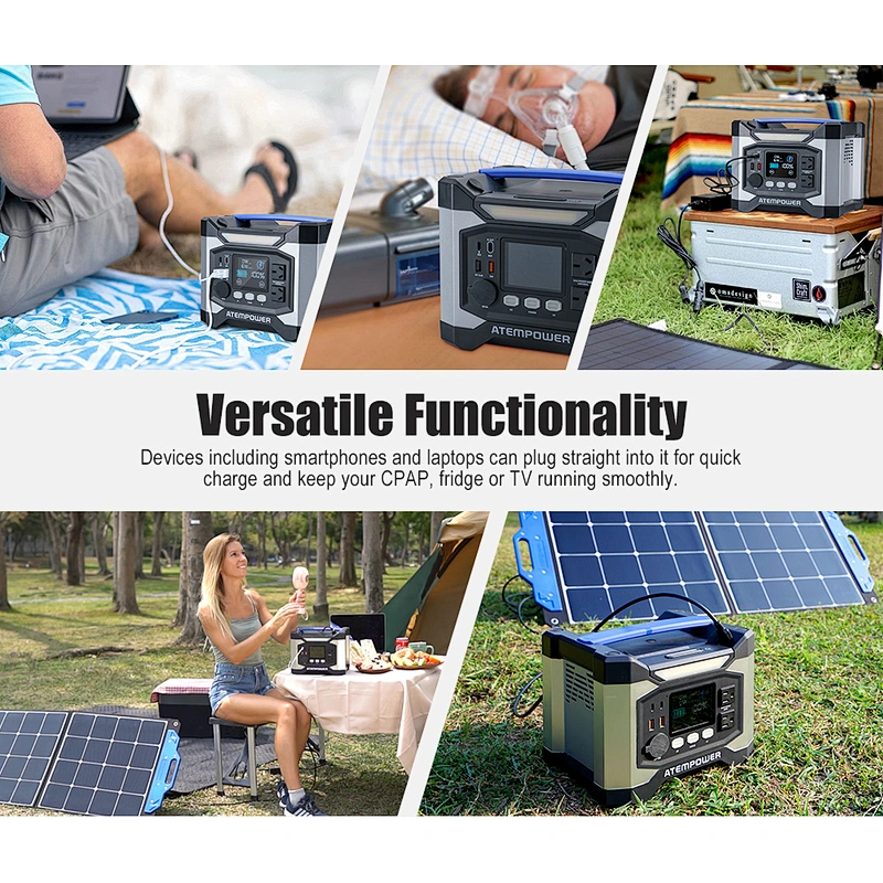 ATEM POWER 110V 220V 500W Outdoor Camping Battery Charger Portable Power Station