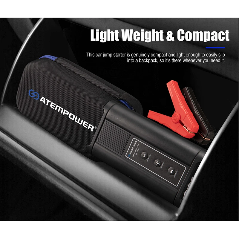 ATEM POWER 12V 16000mAh Portable Multi-functional Car Emergency Jump Starter
