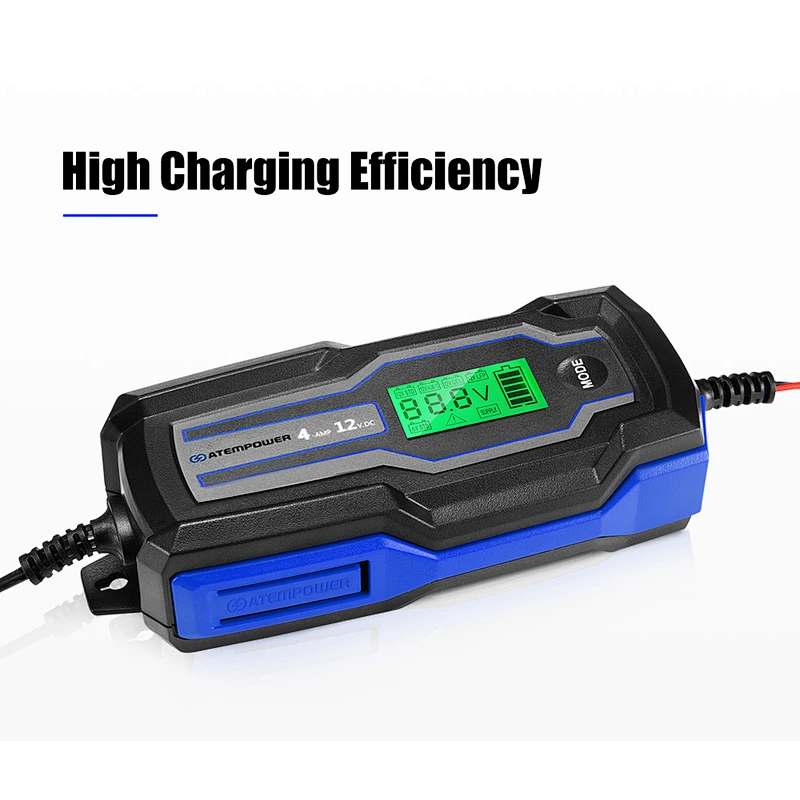 ATEM POWER 4A 6V/12V Automatic SLA AGM Car Truck Boat Motorcycle Smart Battery Charger