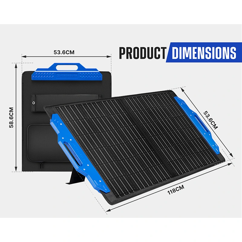 ATEM POWER Outdoor Camping Lightweight Etfe 100W Mono Portable Folding Solar Panel