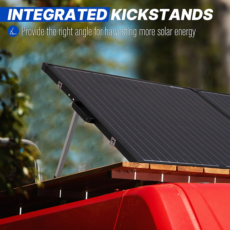 ATEM POWER 12V Mono RV Caravan Camping MPPT Lightweight 200W Folding Solar Panel Kit