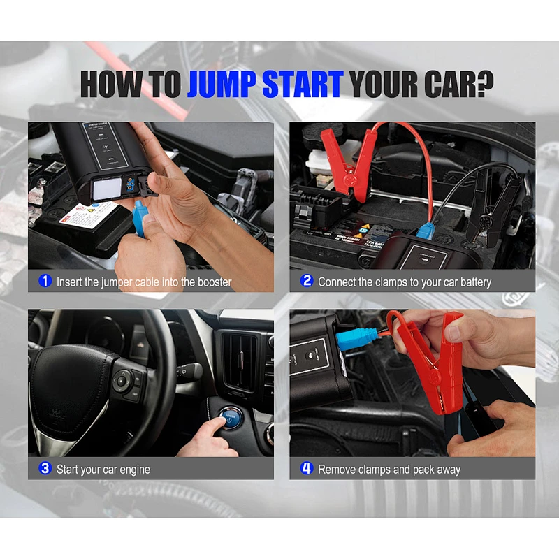 ATEM POWER 12V 16000mAh Portable Multi-functional Car Emergency Jump Starter