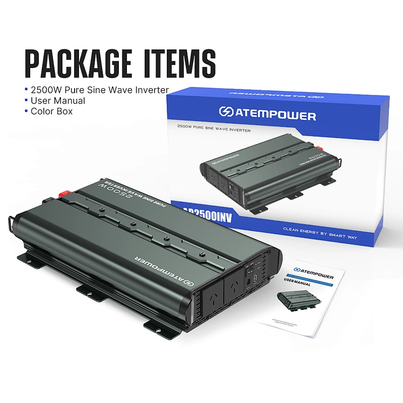 ATEM POWER 12V To 120V/230V 2500W/5000W Pure Sine Wave Power Inverter