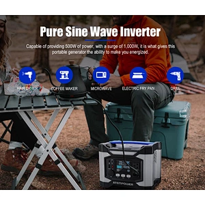 ATEM POWER 110V 220V 500W Outdoor Camping Battery Charger Portable Power Station