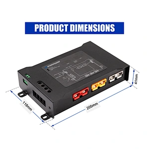 ATEM POWER Black DC to DC Dual Charger Smart Hub with Anderson Plug