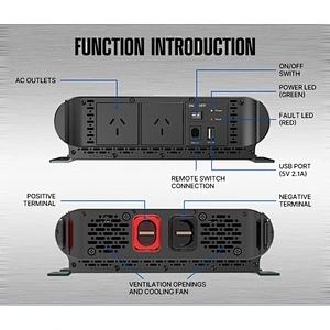 ATEM POWER 12V To 120V/230V 2500W/5000W Pure Sine Wave Power Inverter