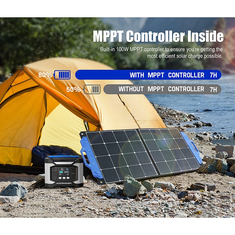 ATEM POWER 110V 220V 500W Outdoor Camping Battery Charger Portable Power Station