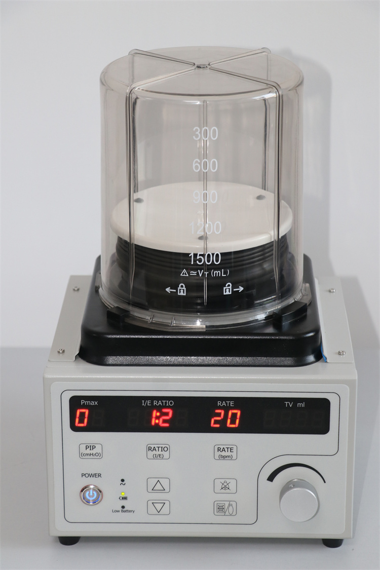 anesthesia ventilator with 2 bellows