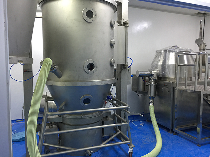 tablet production line project fluidized bed
