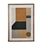 wood framed cotton paper wall art