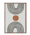 wood framed cotton paper wall art