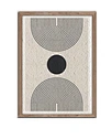 wood framed cotton paper wall art