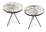 Iron Tables with Pattern Mirror Top