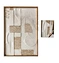 wood framed cotton paper wall art