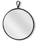 Iron Mirror with Top Ring