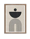 wood framed cotton paper wall art