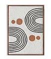 wood framed cotton paper wall art