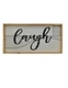 wood framed cotton paper wall art