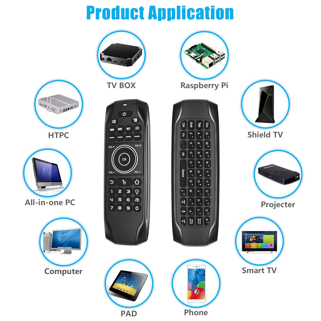 Wireless air remote keyboard mouse factory