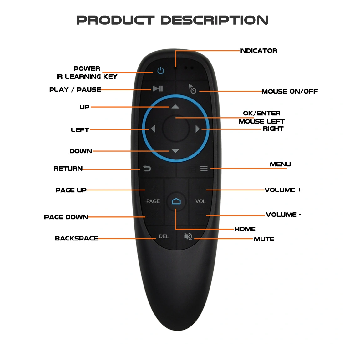 bluetooth air mosue remote keys
