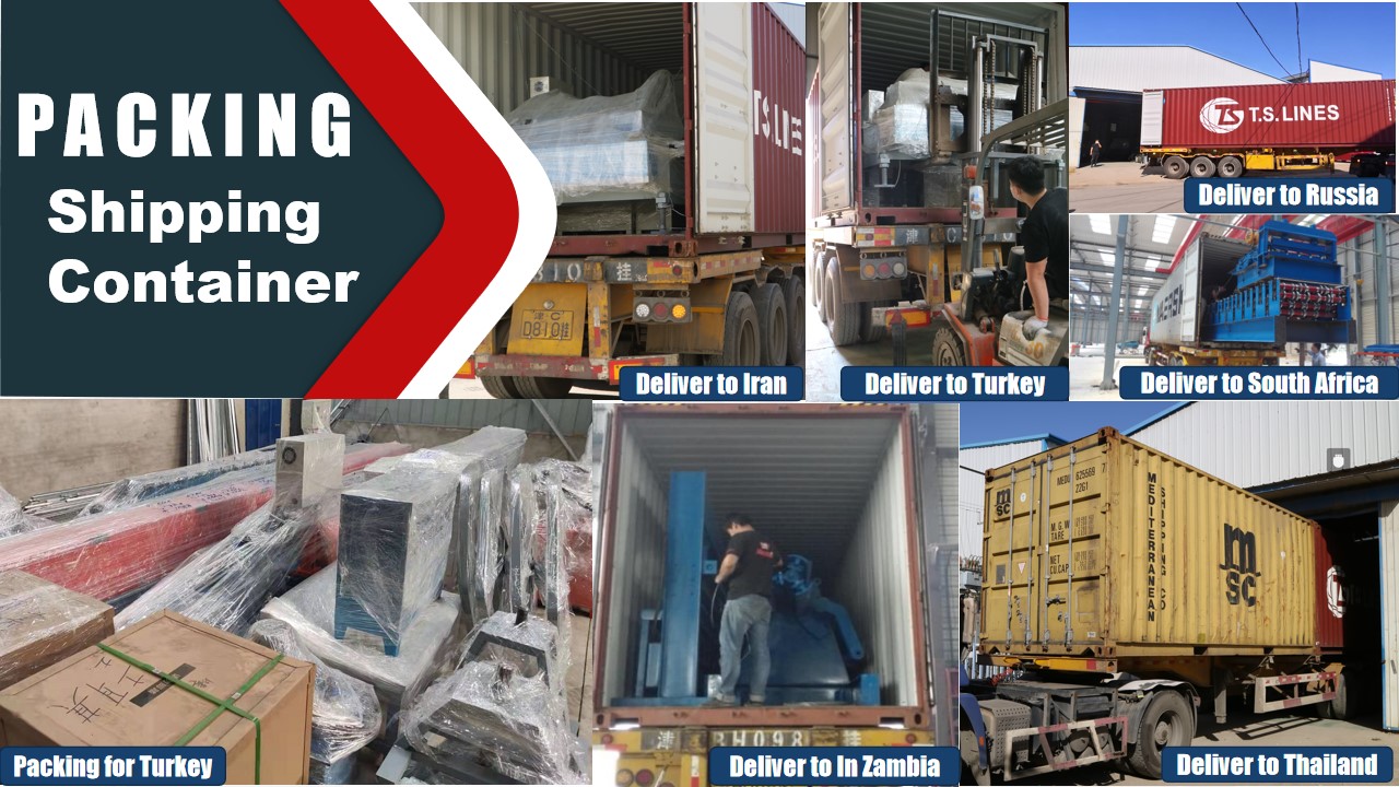 shipping of the rollformer machinery
