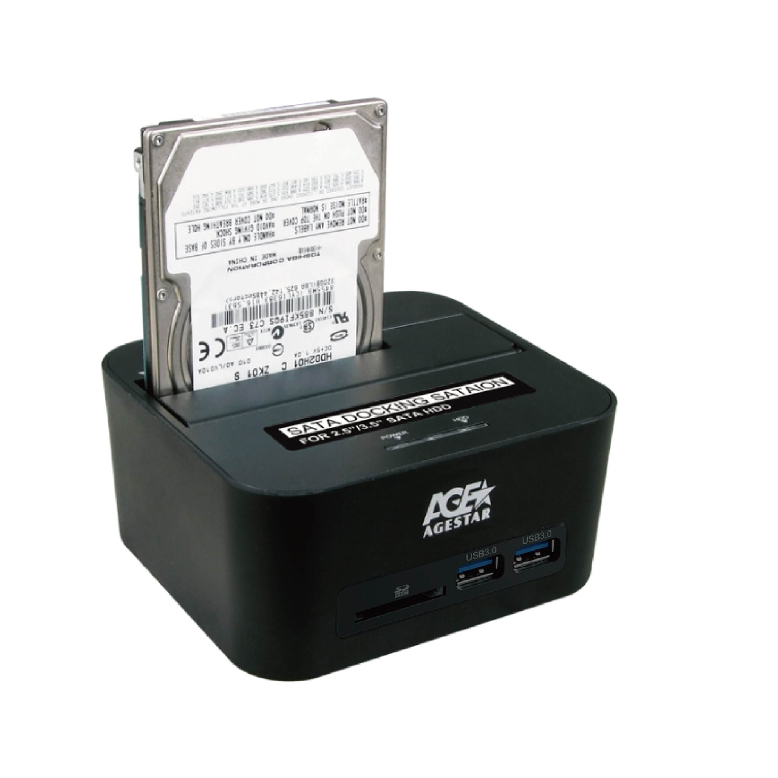 С USB 3.0 хаб+SD картридер  HDD 6G Стыковочное устройство