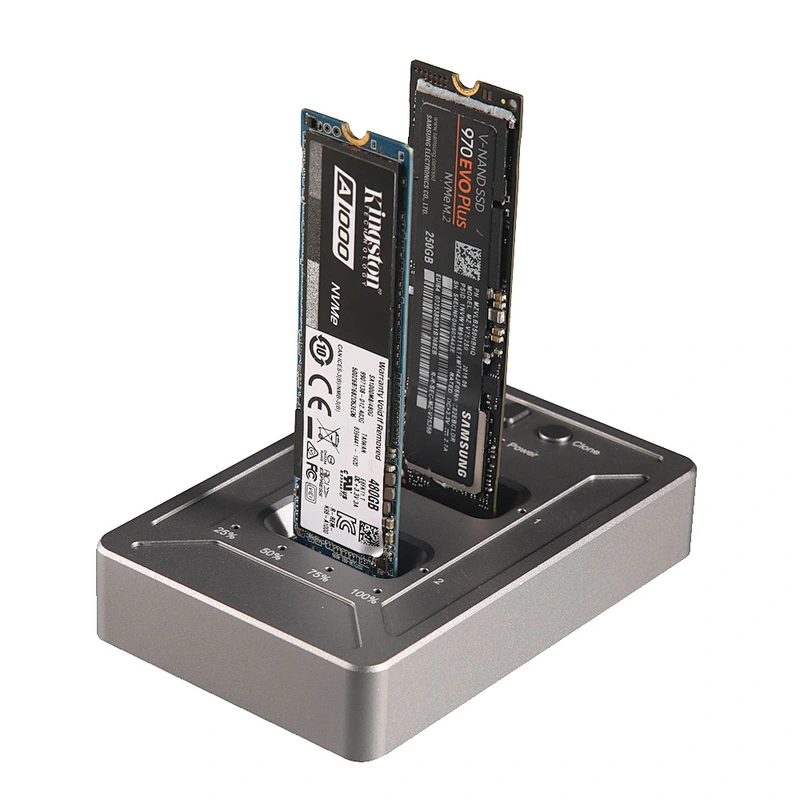 2BAY M.2 NVME SSD CLONE DOCK