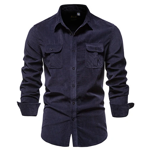 Men's Corduroy Shirts Best Selling High Quality Classic Men Long Sleeve Shirts