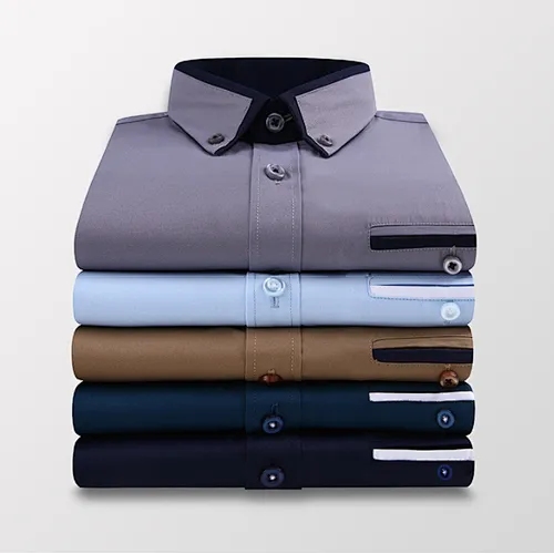 Wholesale Latest Design 100% Cotton Long Sleeve Formal Dress Shirt Custom Slim Fit Casual Shirt for Men